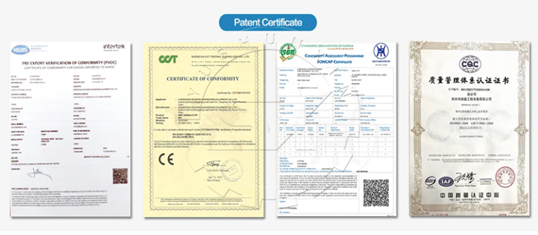 Certificado de calificación de Yushunxin